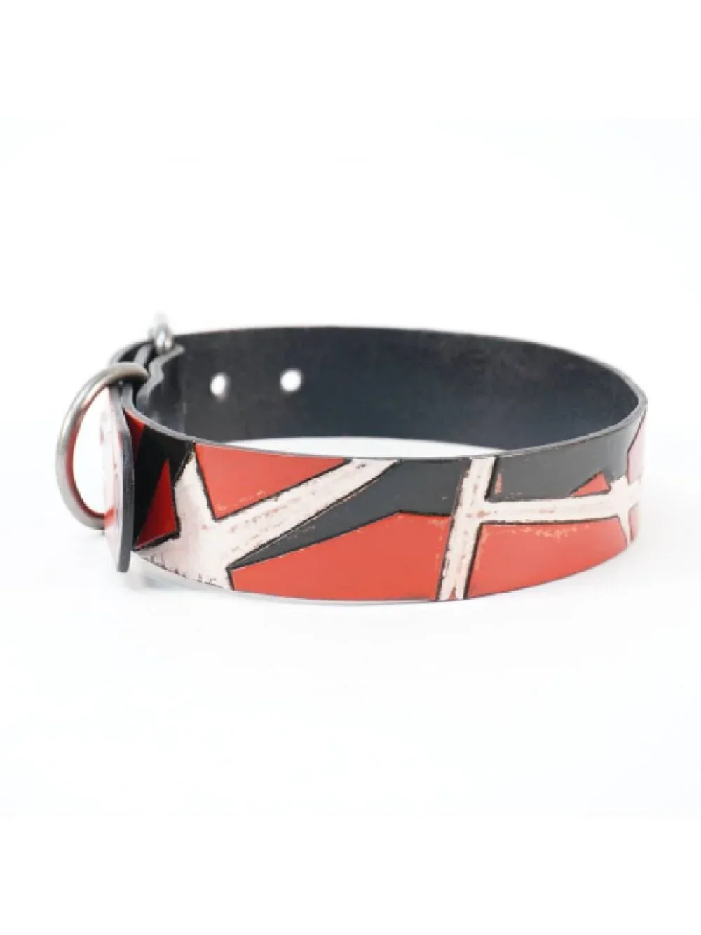 Frankenstrat English Bulldog large dog leather collar